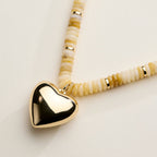 Heart Pendant Beaded Necklace