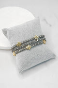 Cross Bracelet Grey Stack