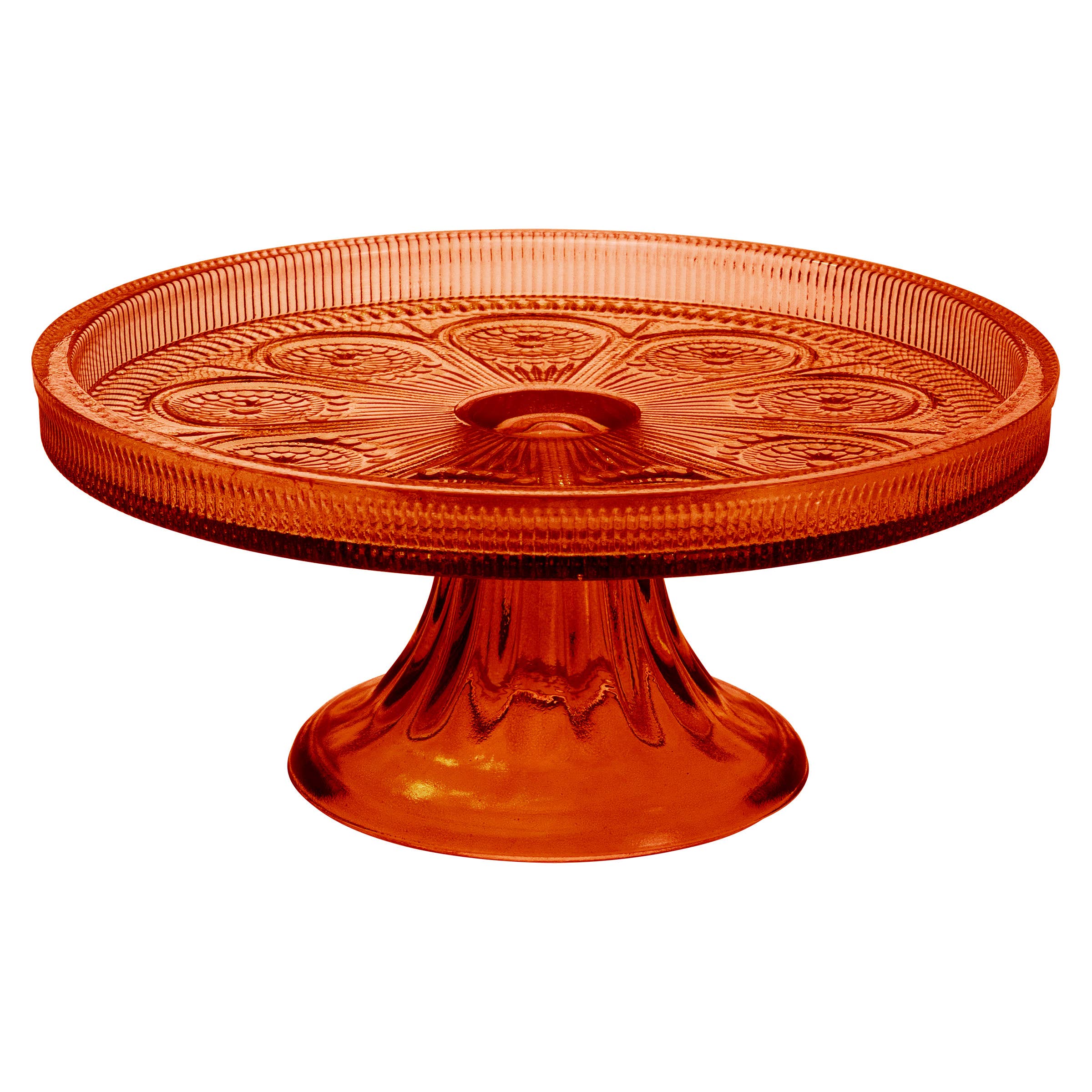 8.25" Umber Glass Cake Stand