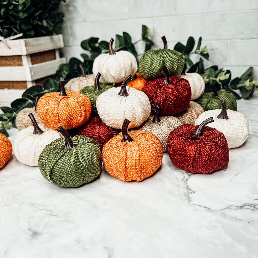 Burgundy Mini Pumpkin Decoration