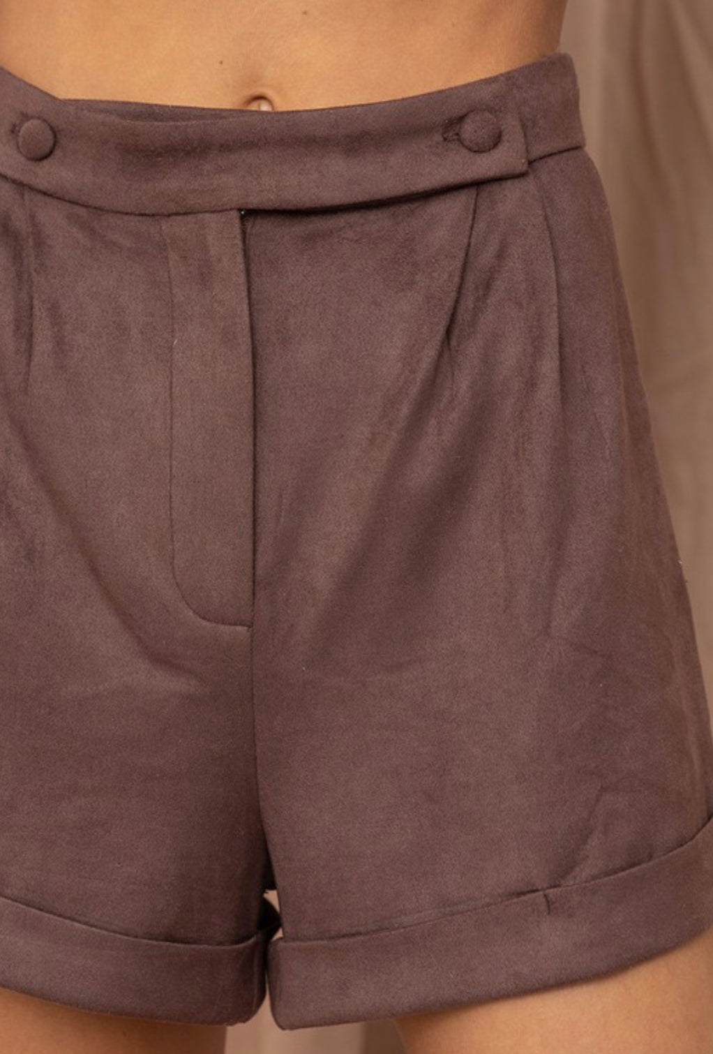 Suede shorts