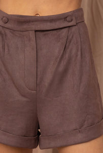 Suede shorts